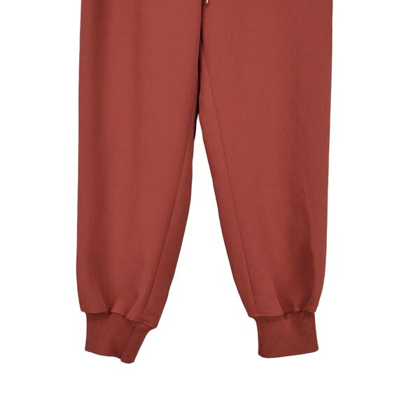 Aritzia Wilfred Mid-Rise Buffon Crepe Pull On Drape Jogger Pant In Rust Size XS - Picture 6 of 7